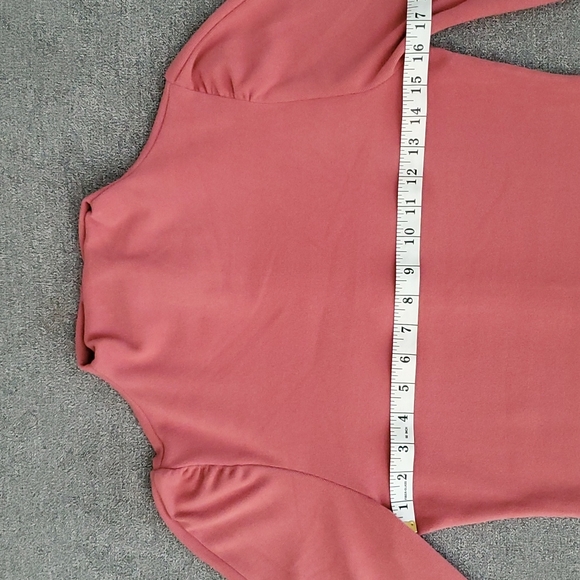 Fashion Nova Mauve Pink Long Sleeve Turtleneck Bodycon Mini Dress SIZE: M - Picture 8 of 13